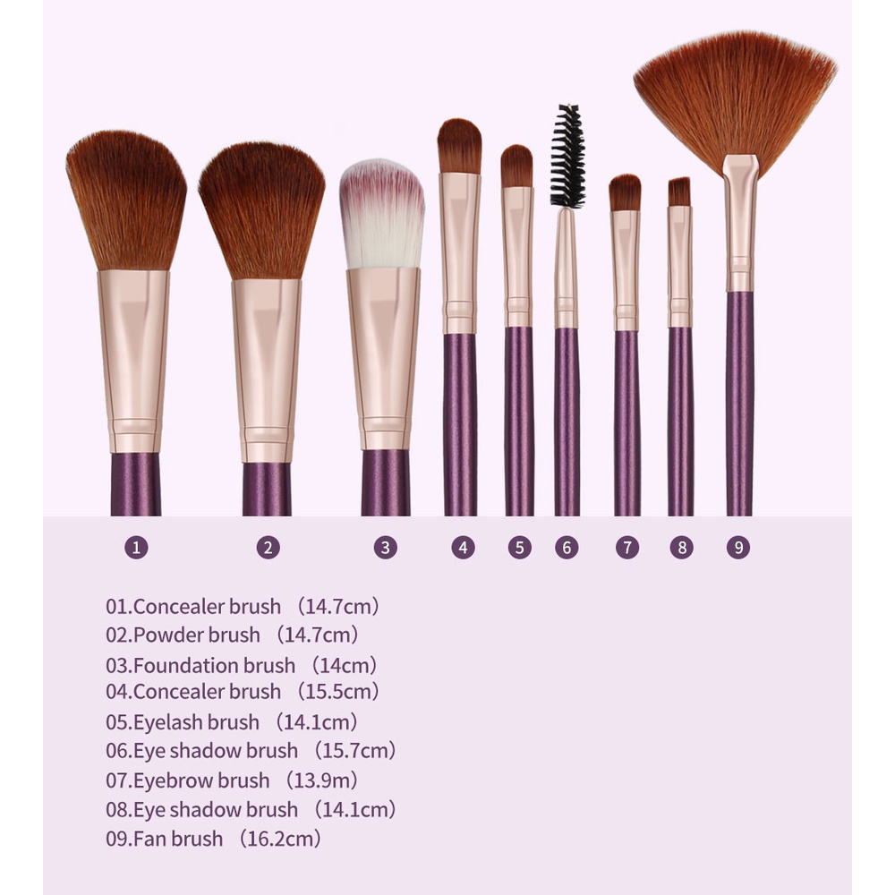 MAANGE 18Pcs Kuas Make Up Set Kuas Masker set Brush Kosmetik Rias isi 5445