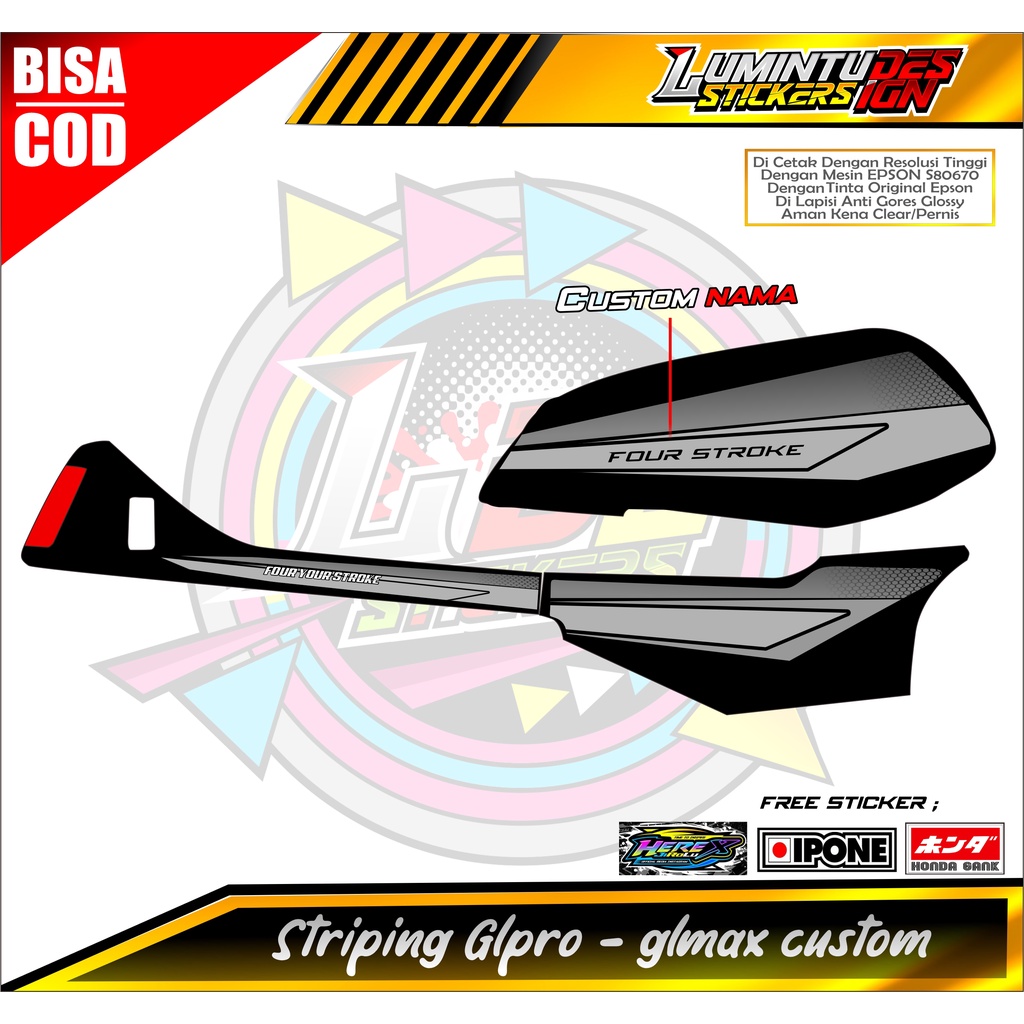 Striping Variasi Gl pro Gl max Custom Bisa Ganti Nama