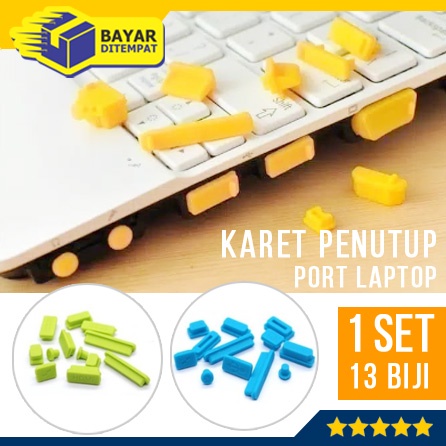 Karet Penutup Tutup Anti Debu Lubang Port Laptop Silicone Notebook Dust Plug