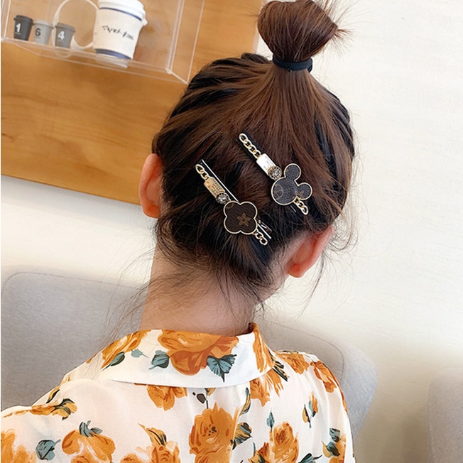 Jepit Rambut Korea Perempuan Dewasa Model Rantai Mickey Mouse Aksesoris Hiasan Jepitan Rambut fashion korea AK170