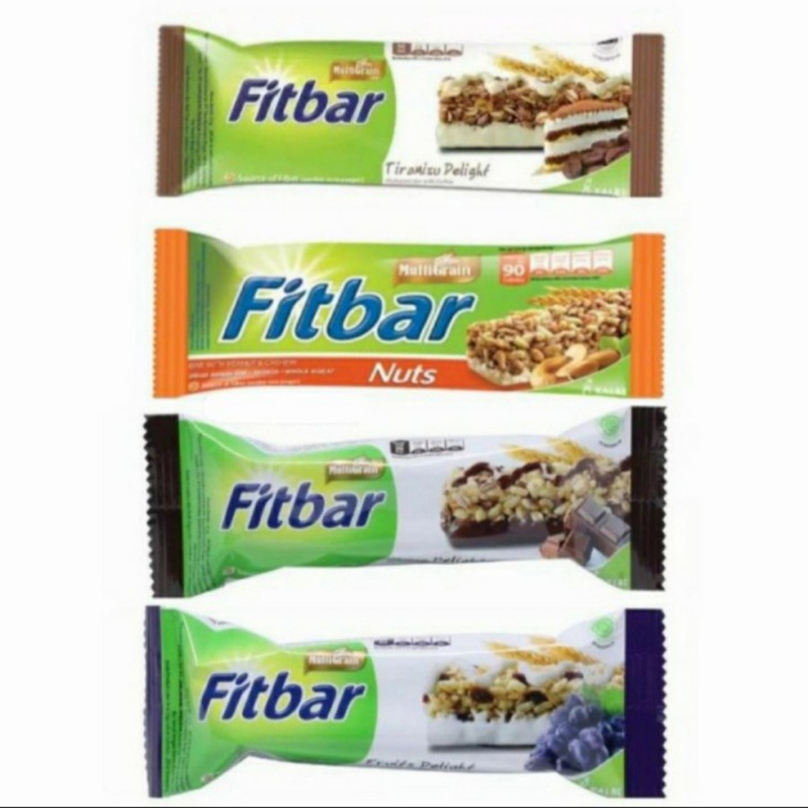 

Fitbar SnackBar Multigrain Chocolate/Tiramisu/Fruits/Nuts 22gr