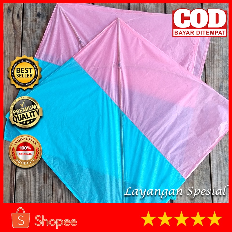 LAYANGAN KERTAS TISU WARNA 2 DIMENSI ISI 20 PCS / LAYANG-LAYANG / LAYANGAN ADUAN / LAYANG-LAYANG IND