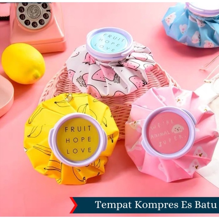 Cold Compess Ice Bag Kantong Kompres Es Air Panas Demam Luka Memar - Merah Kitty