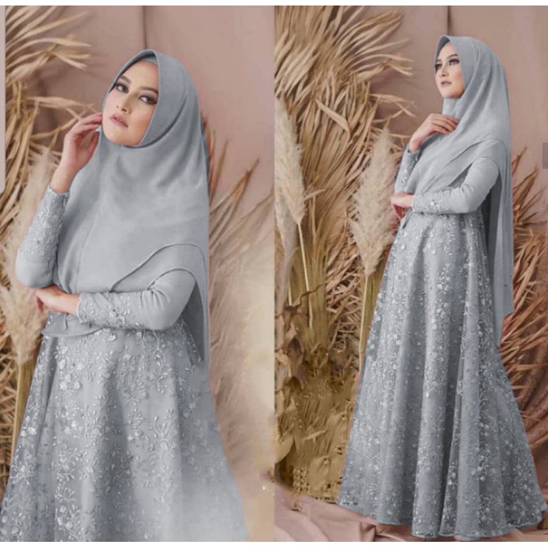 JC/ZR- Set Syari ariana / Gamis Syari Terbaru / Set Hijab Syari murah / Maxi syari pesta