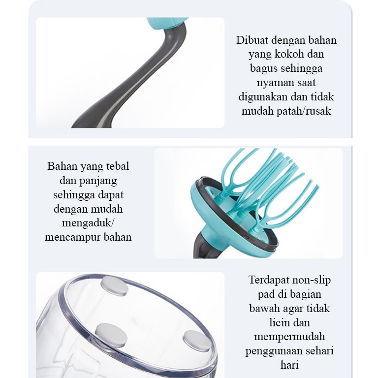 Hand Mixer/Mixer mini Pengocok Telur Adonan Kue Tanpa Listrik