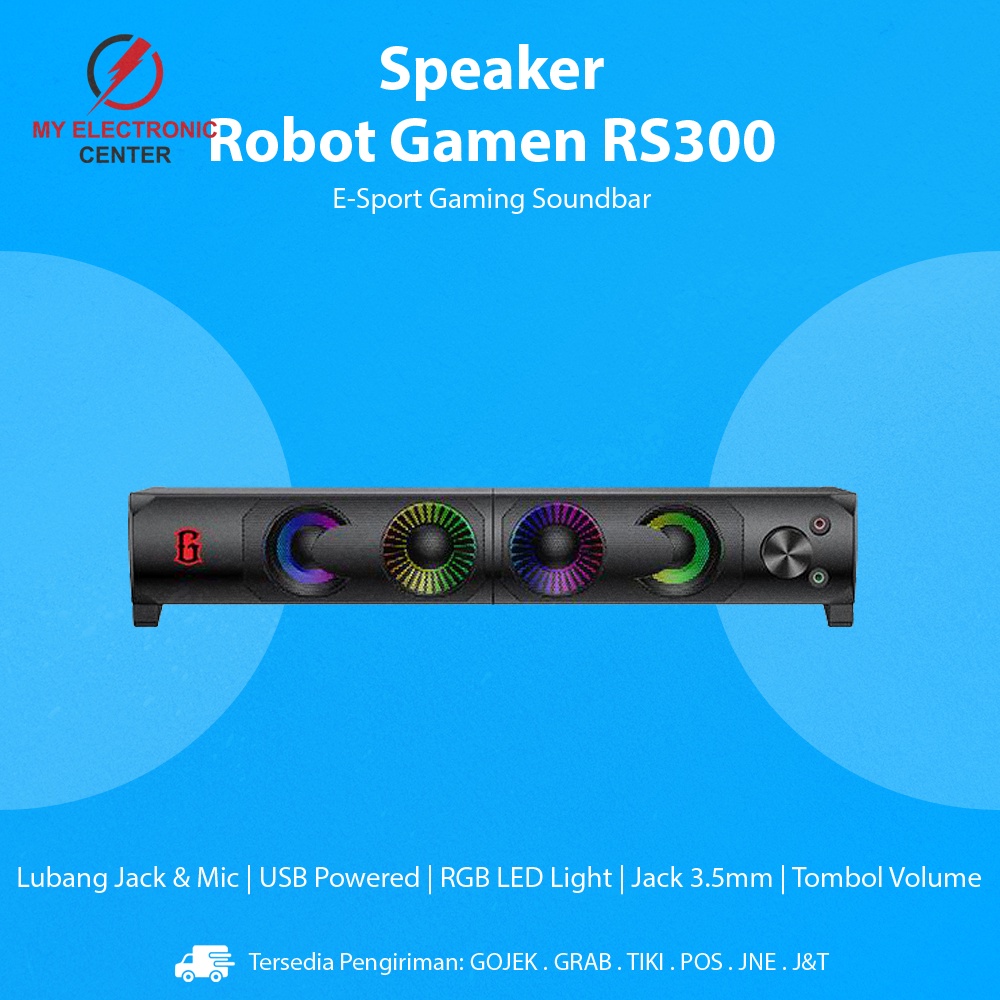 Speaker Robot Gamen RS300 Soundbar Light For Laptop Notebook PC TV
