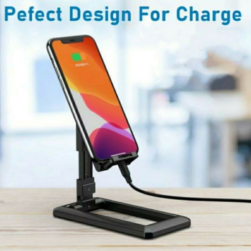 Folding Desktop T2 Phone Holder Lipat Universal Support Stand Meja Standing T2 Dudukan Sandaran