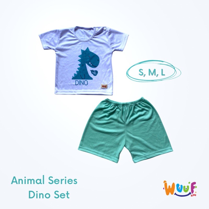 Setelan pendek bayi motif animals (WUUF KIDS)