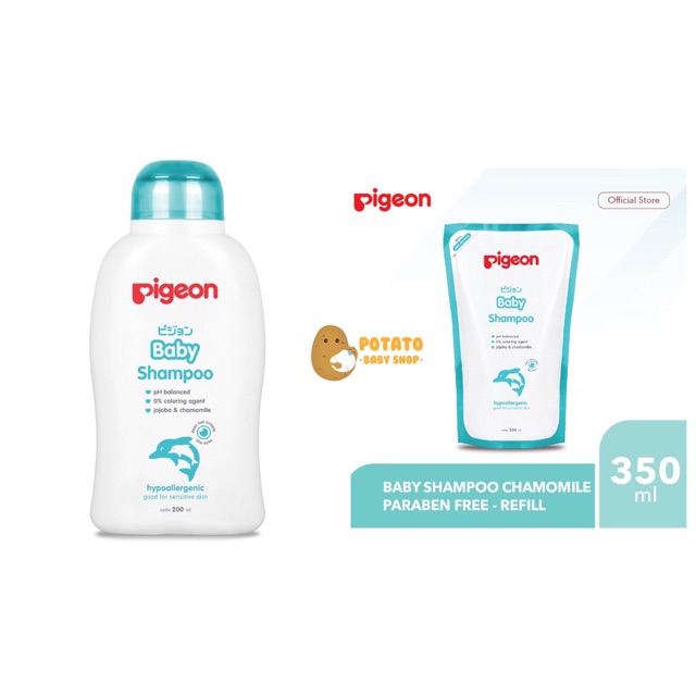 Pigeon Baby Shampoo Chamomile botol dan refill / sampo shampo bayi