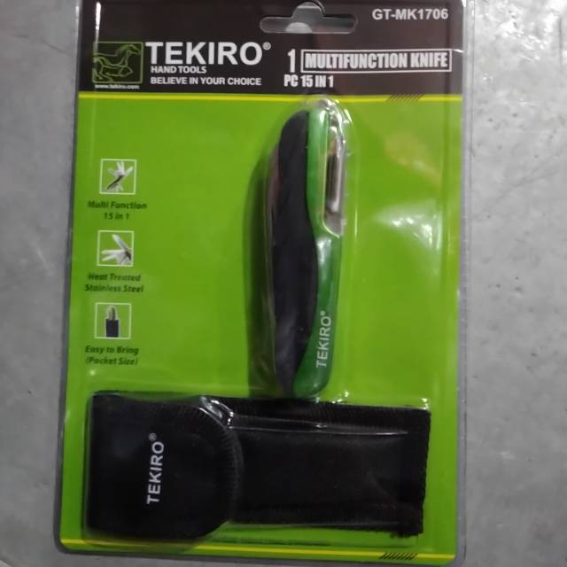 Tekiro Multifunction Knife 15 In 1 Pisau Lipat Multifungsi 15in1 Kemah Hiking Gunung Camping Outdoor ORIGINAL