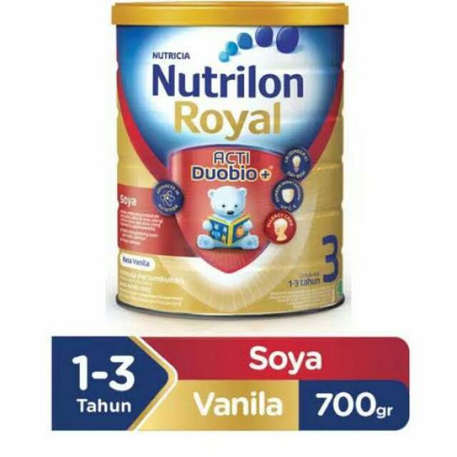 Nutrilon Royal Soya 3 Acti Duobio Susu Pertumbuhan Untuk Anak Alergi - 700 Gr