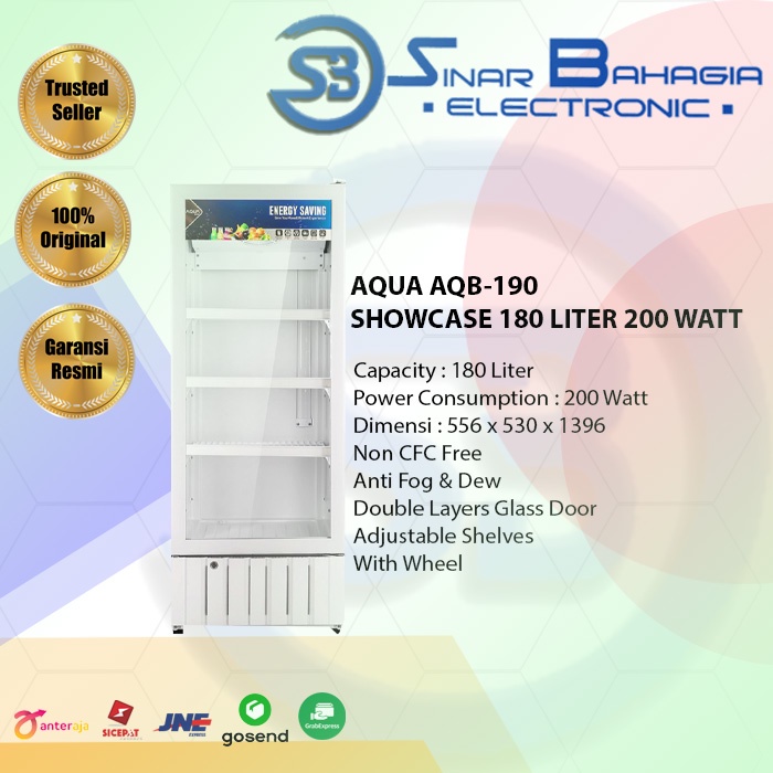 AQUA AQB-190 SHOWCASE 180 LITER 200 WATT (NEW)