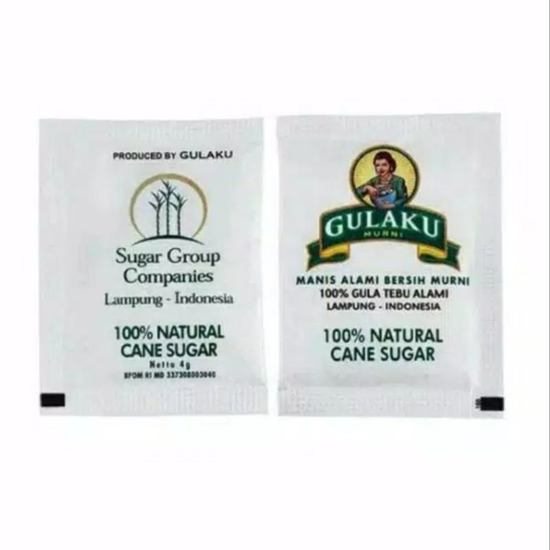 

GULA PASIR SACHET GULAKU / WHITE SUGAR CANE SACHET ISI 250 PCS/PACK