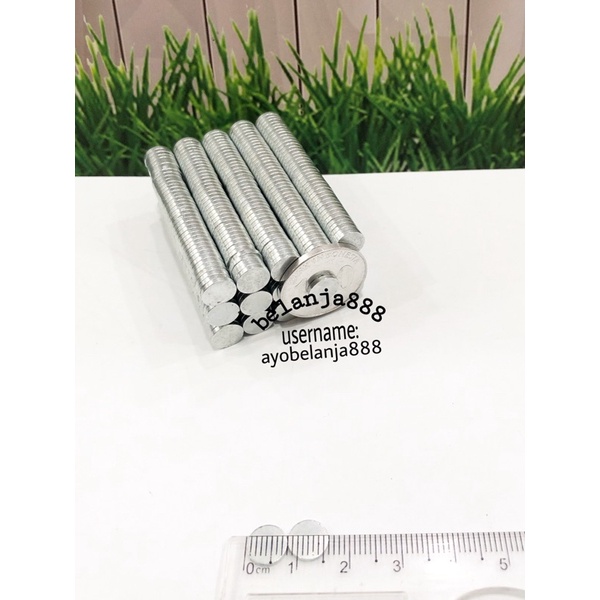 Magnet NEODYMIUM bulat ukuran 8x1,5 satuan