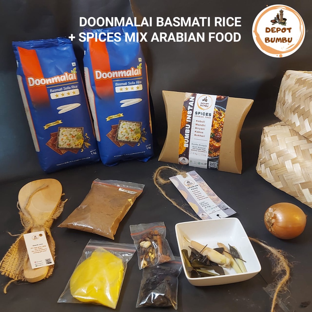 

DOONMALAI Beras Basmati Asli Instan kemasan paket dengan Bumbu Instan ARABIAN FOOD pilih varian