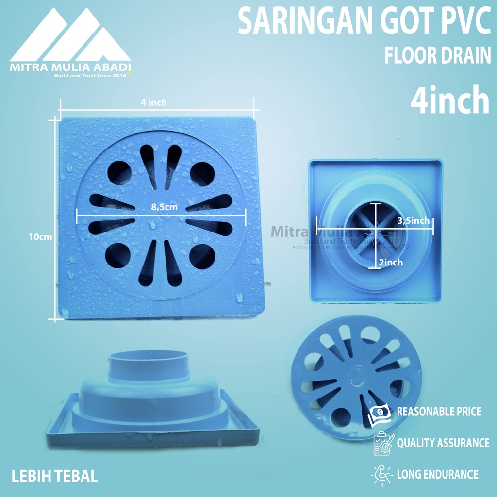 Saringan Got Plastik PVC 4inc / Saringan Got Kamar Mandi / Floor Drain