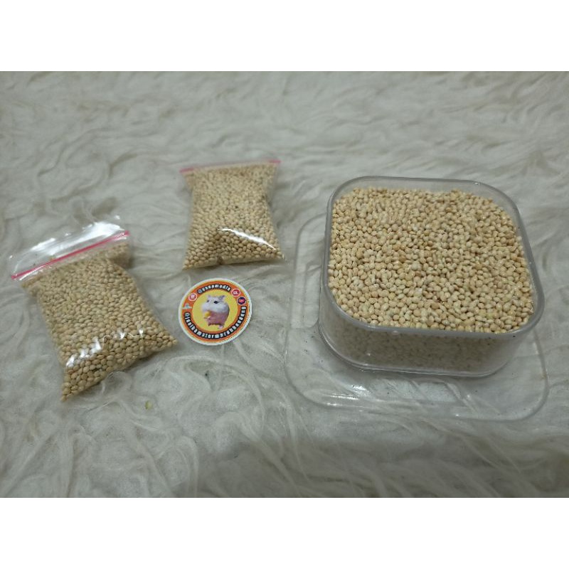 White Seed Milet Millet MINI Pack Biji Sehat Makanan Hamster, Burung dan penyuka biji-bijian Pakan Putih