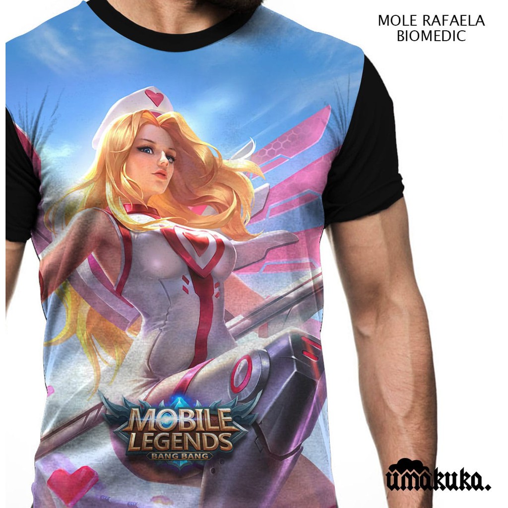 baju tshirt kaos 3d fullprinting mobile legend kaja nana fannny alucard evos original keren & murah