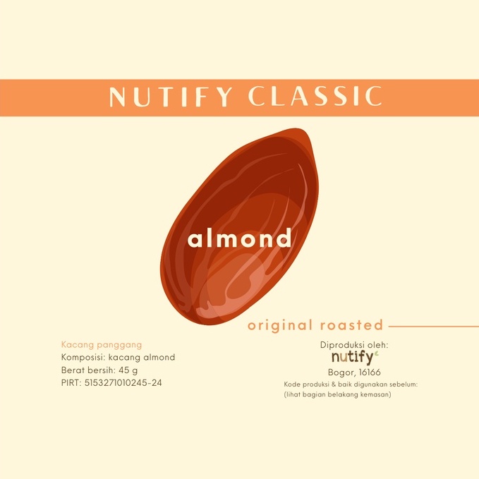 Salted / unsalted Almond Nutify Classic asin-Original Plain