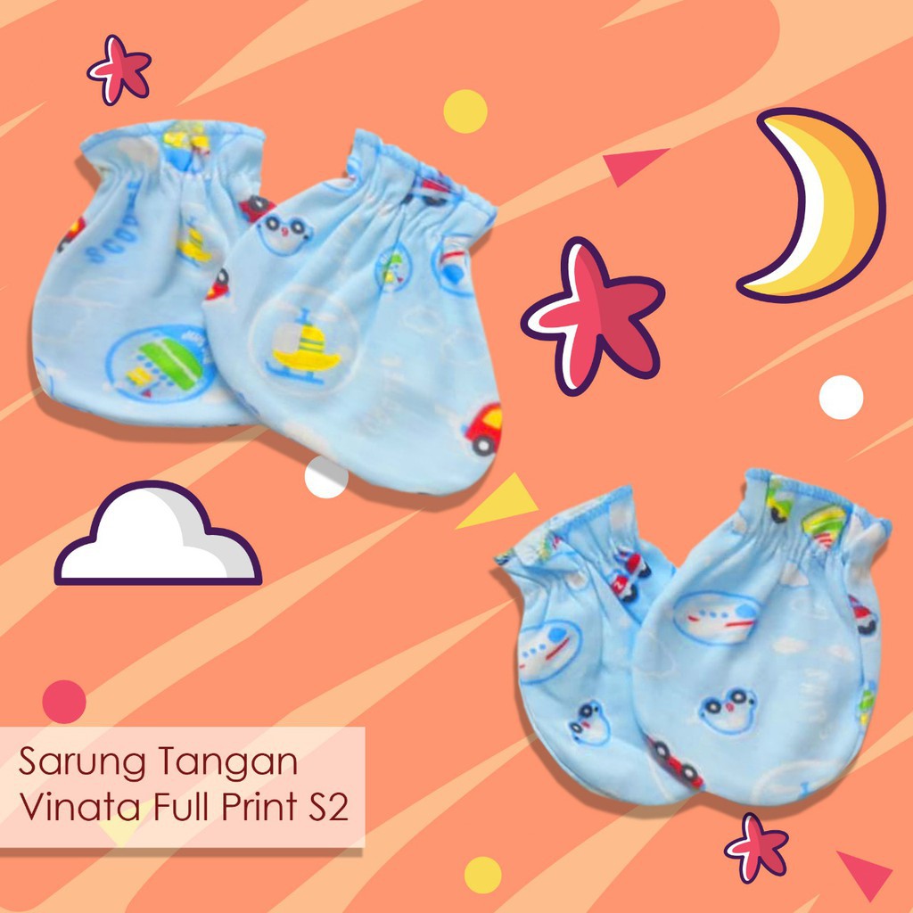 PROMO AKHIR BULAN !!! VINATA-SARUNG TANGAN BAYI MOTIF FULL PRINT