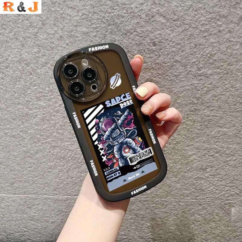 Soft Case OPPO A57 2022 A16K A15 A54 A53 A12 A5S A7 A3S A31 A52 A83 A92 A37 F9 A1K F1s Motif Astronot Luar Angkasa