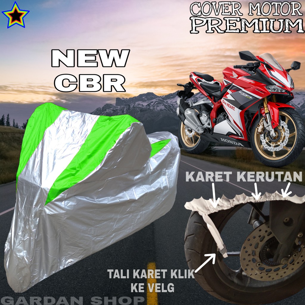 Sarung Motor NEW CBR Silver HIJAU Body Cover Penutup Pelindung Motor Cbr PREMIUM