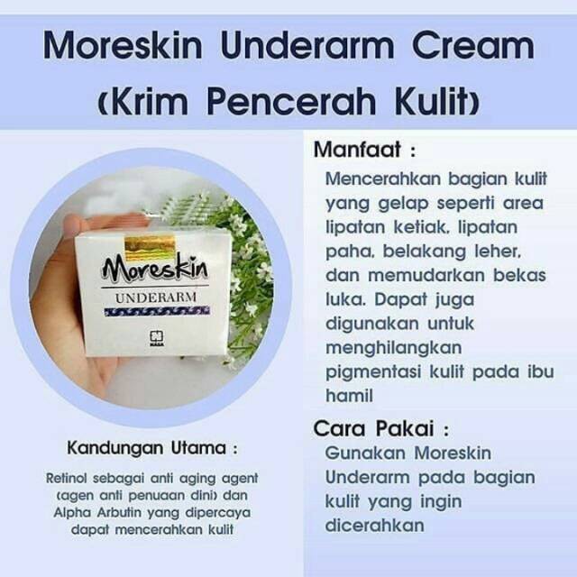 Moreskin Underarm Pemutih ketiak Pemutih Lutut Bekas Luka Memutihkan Kulit Gelap