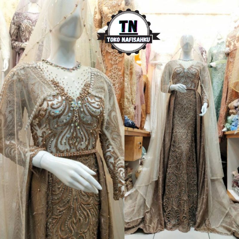 GAUN AKAD PENGANTIN | KEBAYA PENGANTIN MUSLIM | GAUN PENGANTIN AKAD MODERN | BAJU BUSANA PENGANTIN