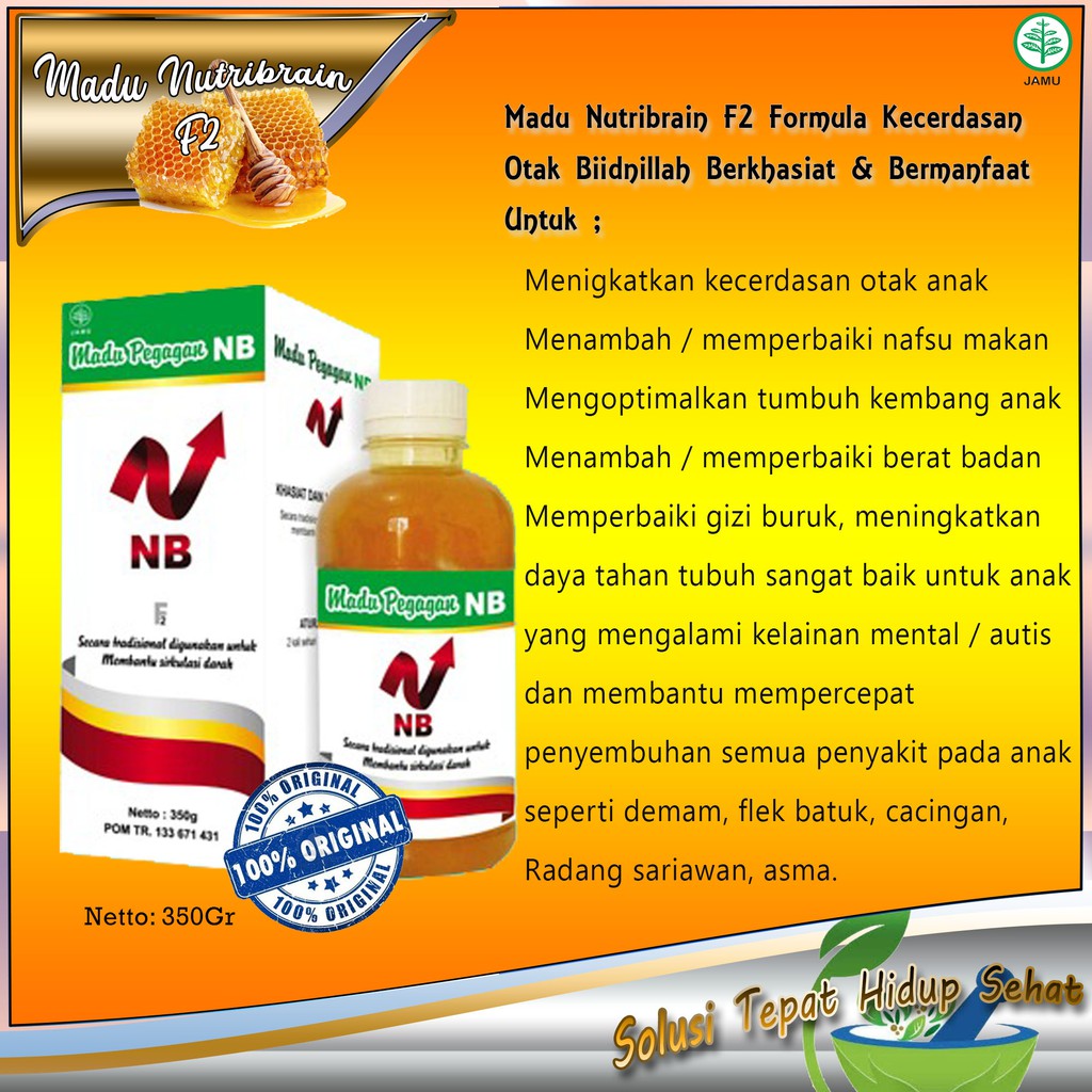 Madu Pegagan NB Nutri Brain F1 175gr ORIGINAL - JASMINE FOOD INTERNATIONAL JFI