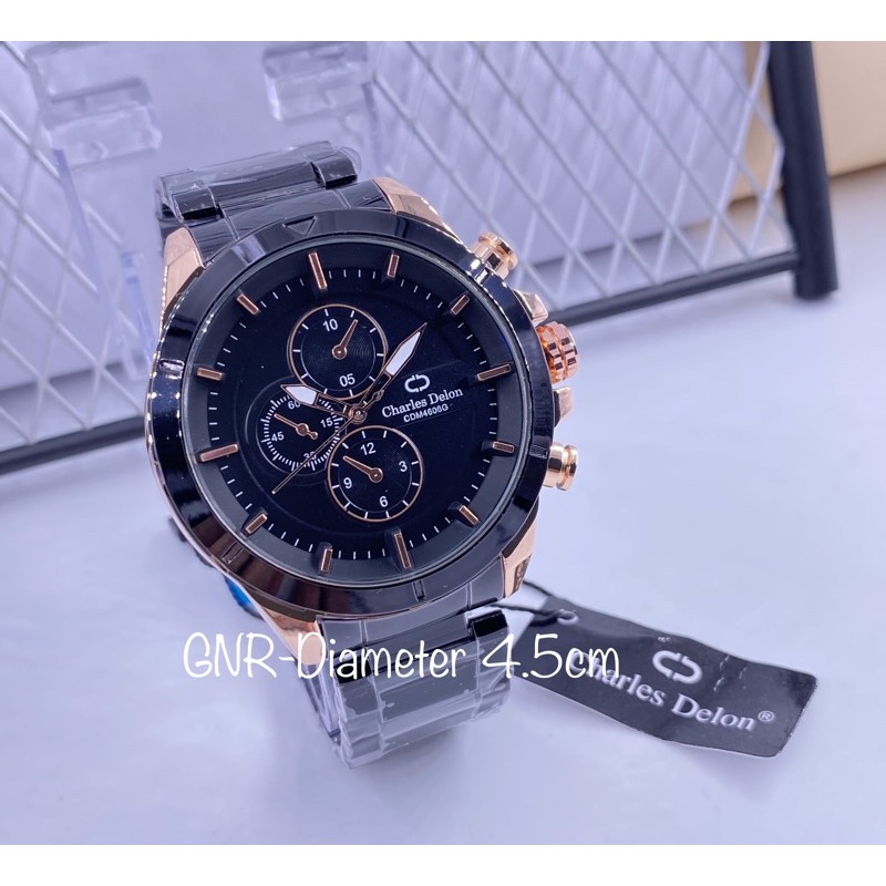 JAM TANGAN COWOK SPORTY ROSE GOLD ORIGINAL CHARLES DELON