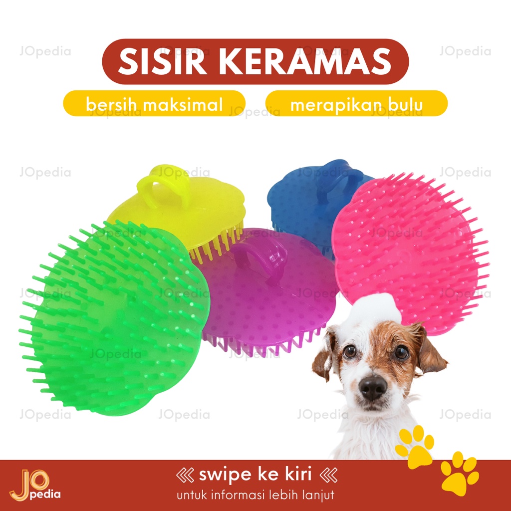 SISIR KERAMAS Kucing Anjing Sisir Grooming Sikat Mandi Bulu Hewan