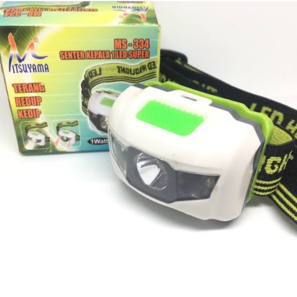 Headlamp Mitsuyama Mini 3 LED - Lampu Kepala -Lampu Mata Kucing