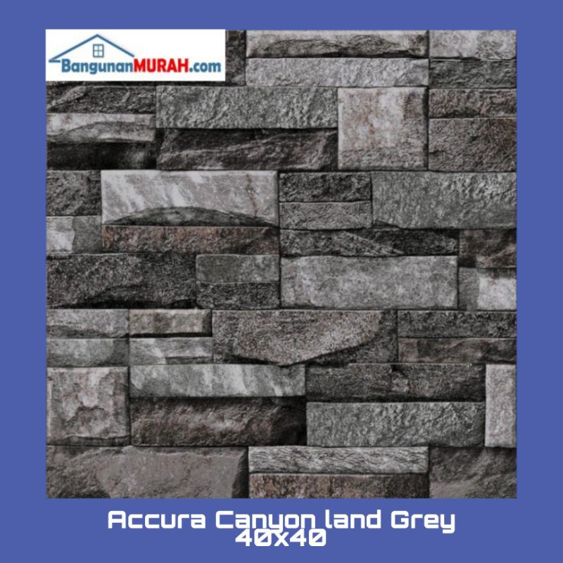 Jual Keramik Lantai Dinding Motif Batu Alam Timbul Accura Canyonland Grey 40x40 Tegal Brebes Pemalang Indonesia Shopee Indonesia