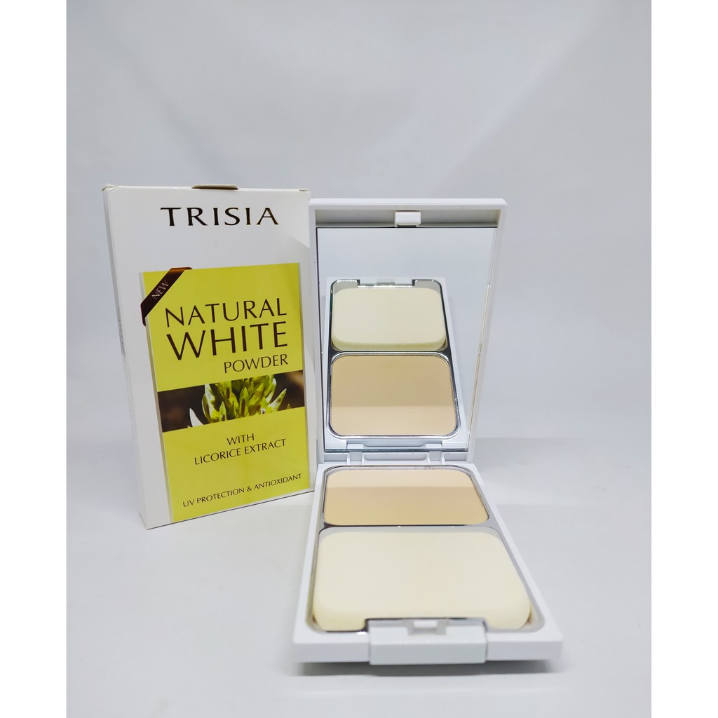 trisia Two Way Cake Natural White Powder Kemasan Kotak bedak twc