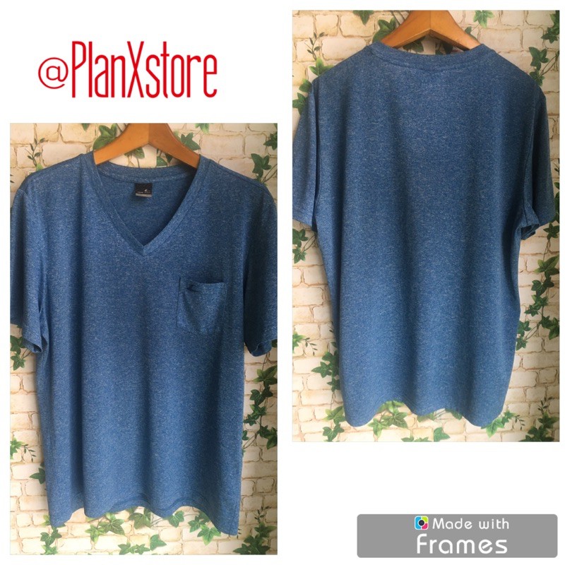 LECAF KAOS V NECK PRELOVED TERJANGKAU