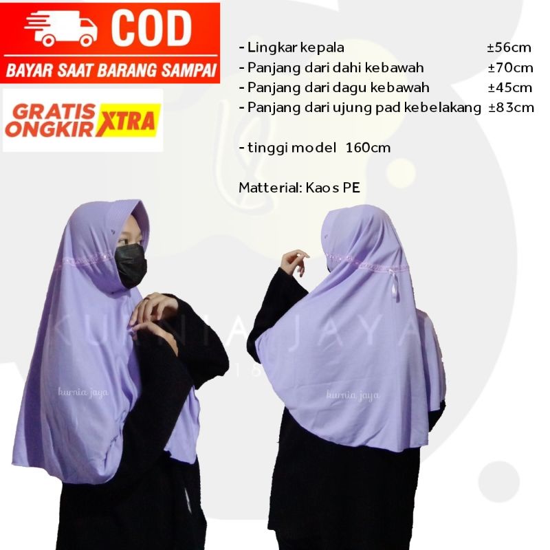 JILBAB INSTAN SEKOLAH SMA (XL) / JILBAB SERUT SEKOLAH