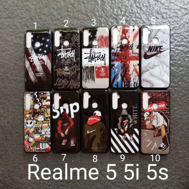 soft case Realme 6i . 5 . 5I . 5S gambar cowok motif brand softcase