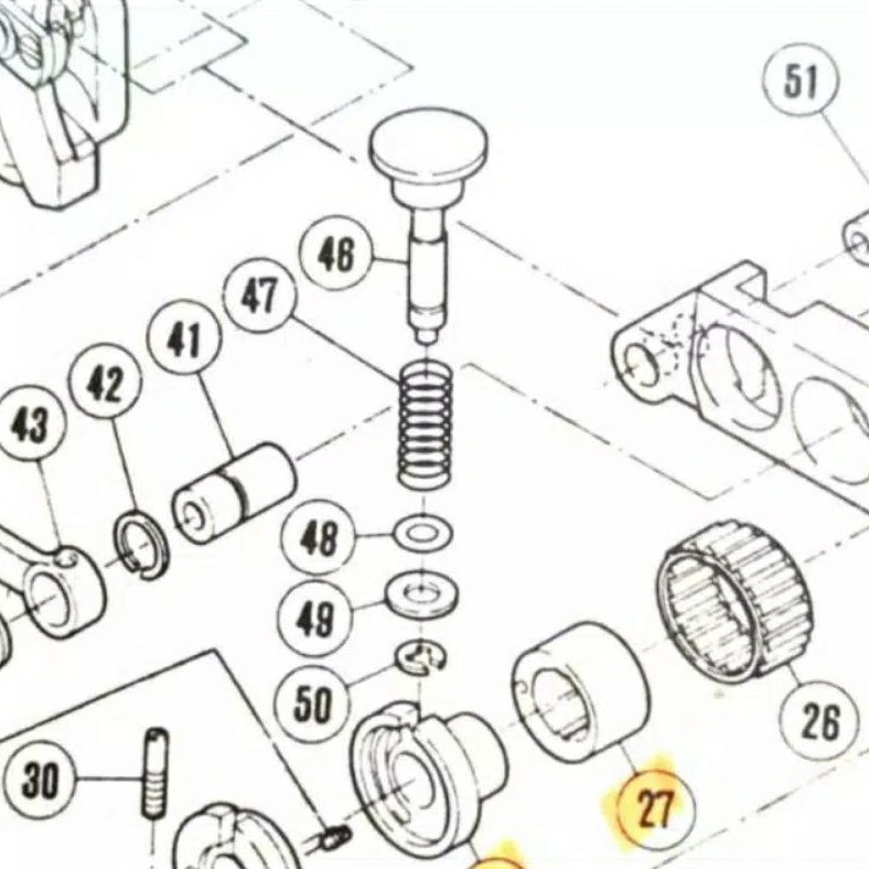 Tombol 252526 Dial Mesin Jahit Kamkut W500