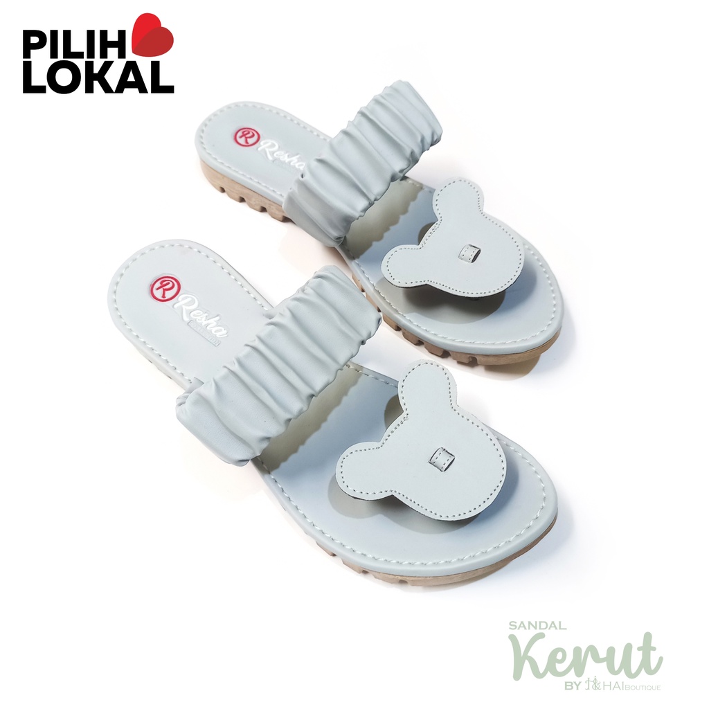 Sandal Teplek Wanita Tali - Sandal Teplek Wanita Kerut - Sandal Cewek Kekinian - Sendal Wanita Kekinian - Sandal Kerut Wanita - Sandal Serut Cewek - Sandal Selop Mickey Mouse - Sandal Terbaru Wanita 2022 Lebaran - Sandal Wanita Tali Kerut Casual Cantik