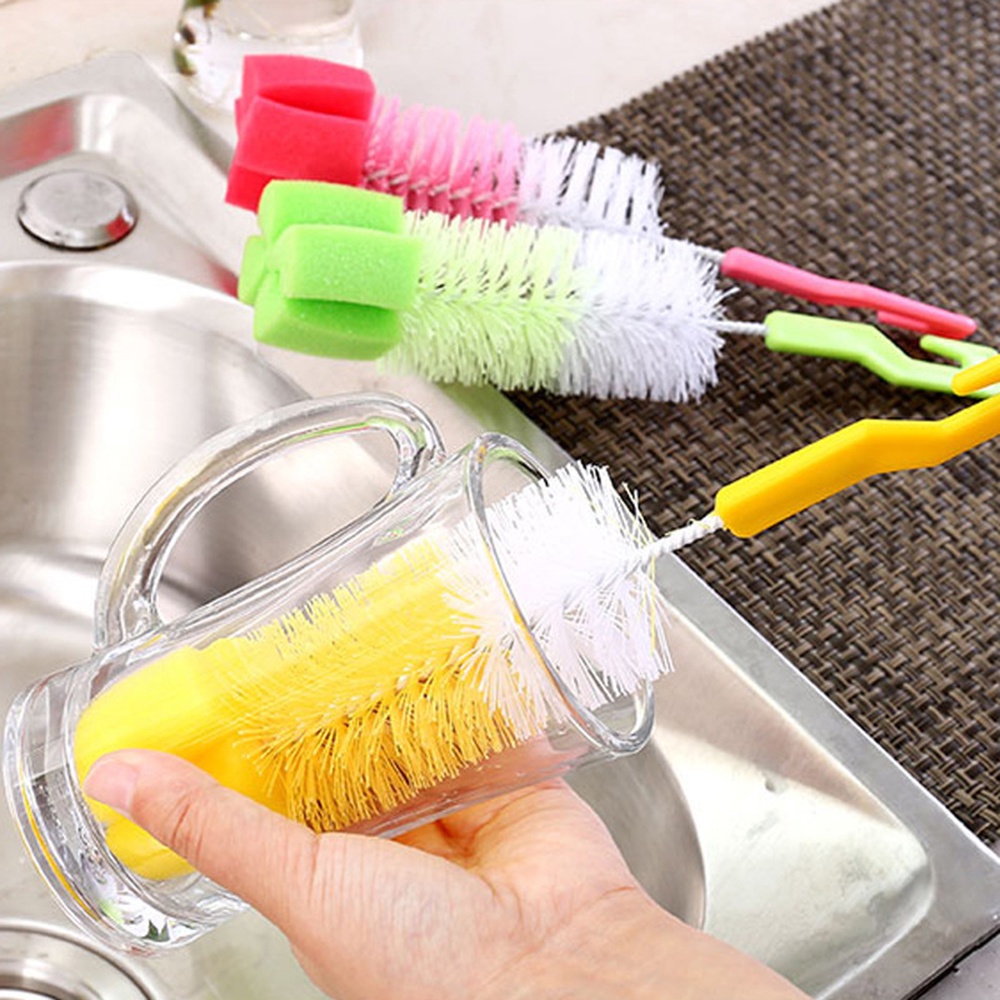 aaoottuuoo5.id Cod   1pc Kitchen Household Long Handle Bottle Wool Sponge Glass Cleaning Tool 360 Degree Rotating Brush