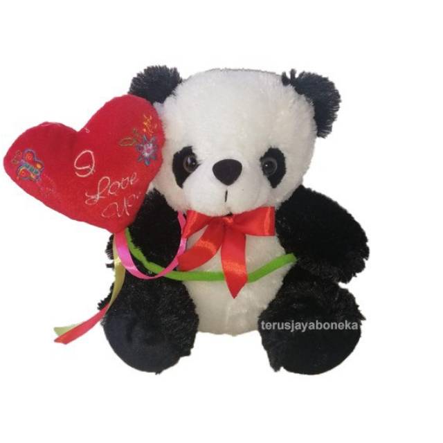 Boneka Panda love balon kecil