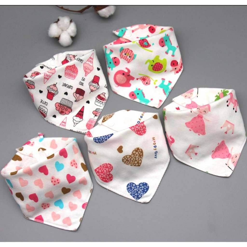Handuk Liur Karakter/  Slabber Bayi / Celemek Bayi