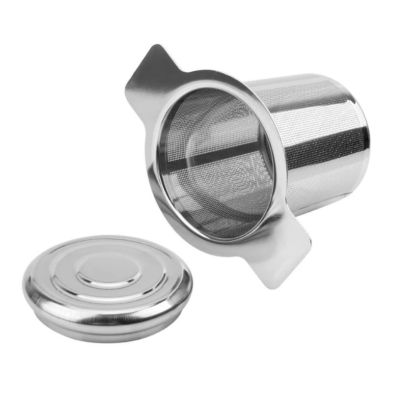 Stainless Steel Filter Tea 304 Infuser Strainer Mesh Dan Tutup