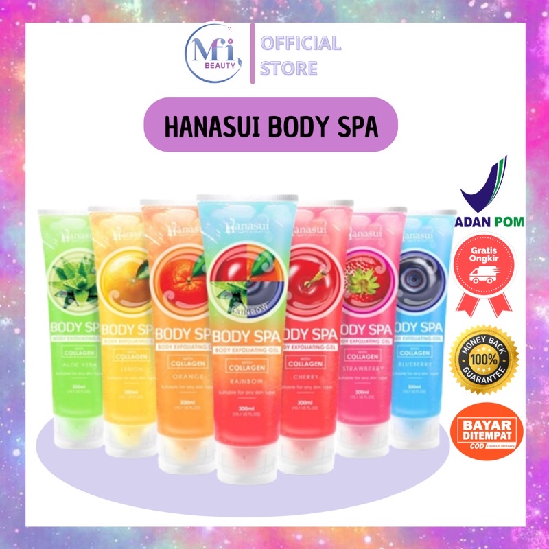 MFI - HANASUI BODY SPA EXFOLIATING GEL WITH COLLAGEN 300 ML GEL PERONTOK DAKI