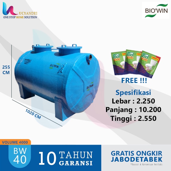 Septic Tank Bio – Tangki Septic Biowin BW 40 Uk 4000 L KAPSUL