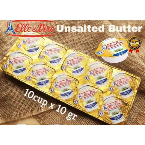 Elle Butter Portion Elle Vire Butter Elle Mentega MPAsi Salted &amp; Unsalted 10gr - Kabakids Store