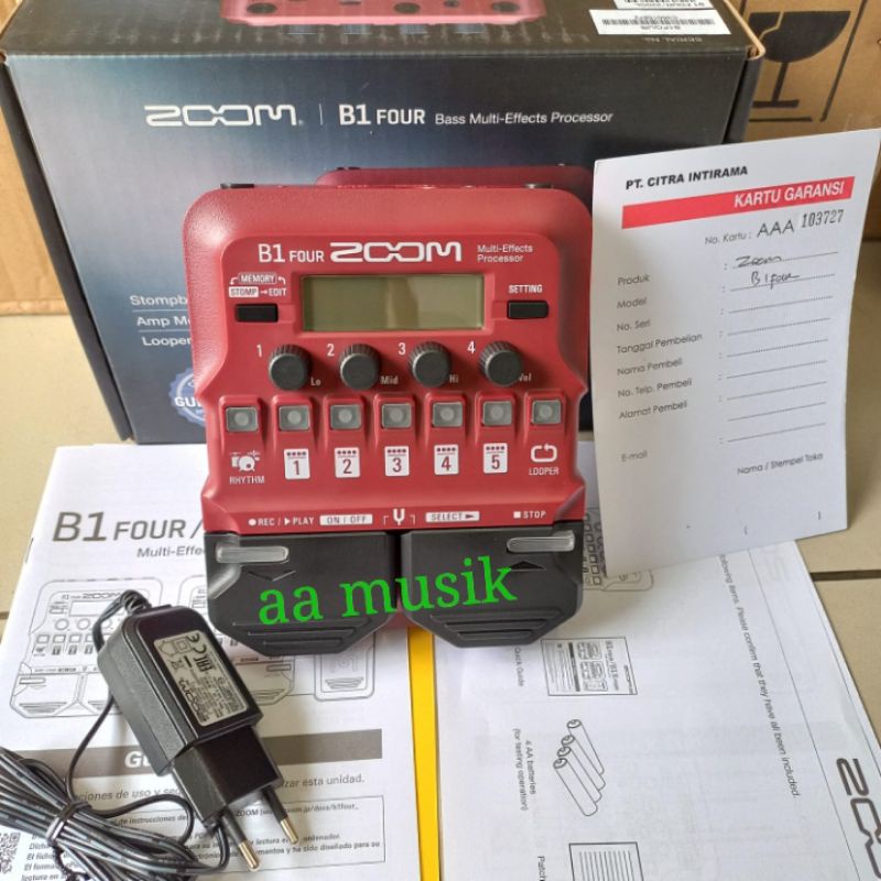 EFFECT GITAR BASS ZOOM B1four ORIGINAL ZOOM B1 FOUR