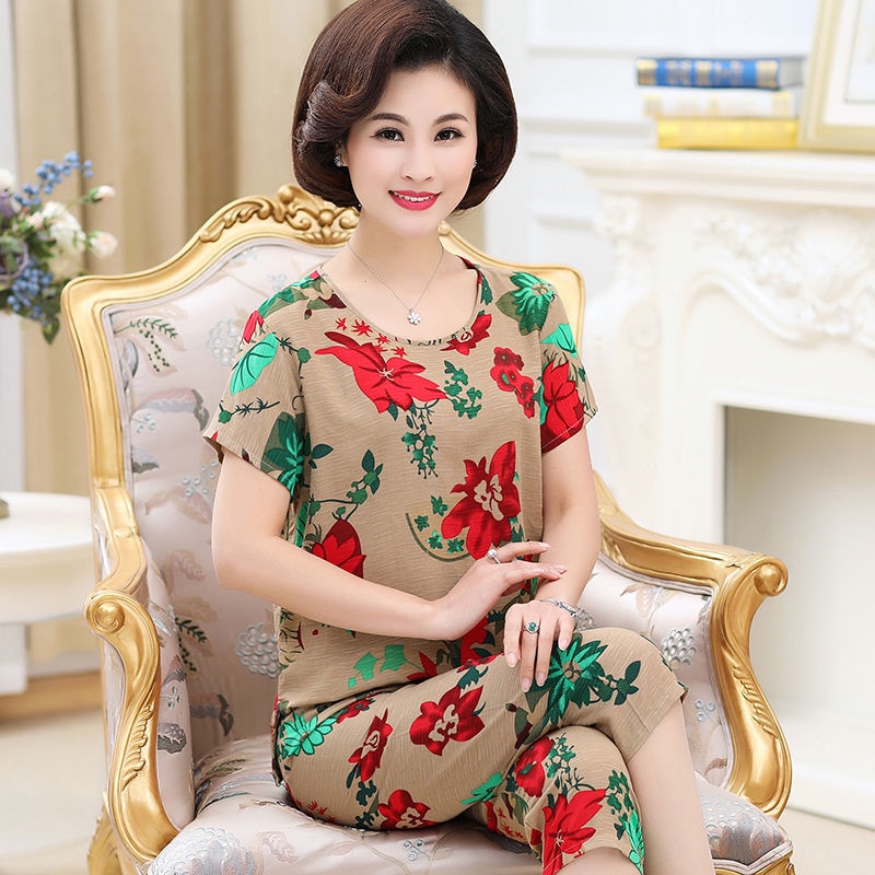 Victoria Pakaian Wanita Baju Tidur Piyama Lengan Pendek Import Fit to XXL 4068