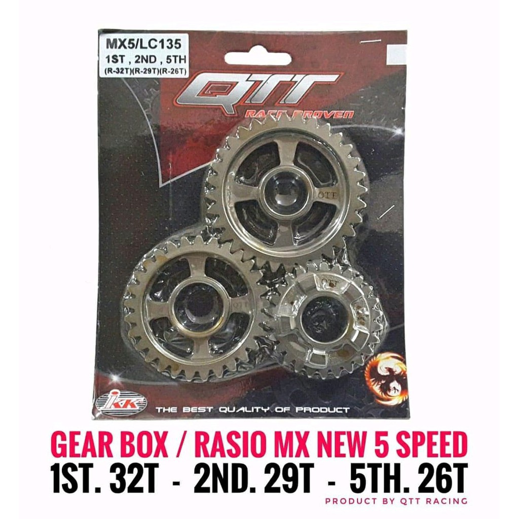 Rasio gear box Yamaha MX king MX135 5speed QTT racing IKK bukan moto1 yypang mcc 5 speed new garuda