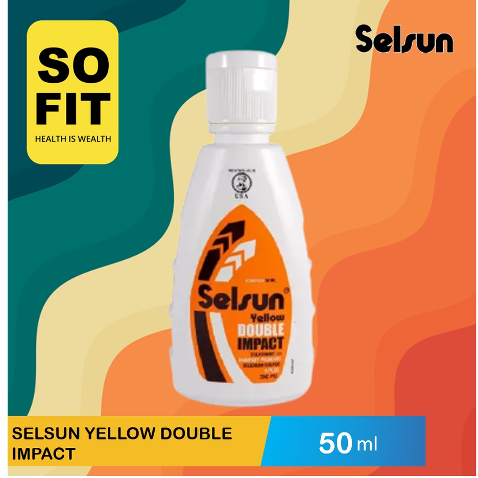 Selsun Yellow Double Impact Shampoo 50ml / Selsun Shampoo Ketombe